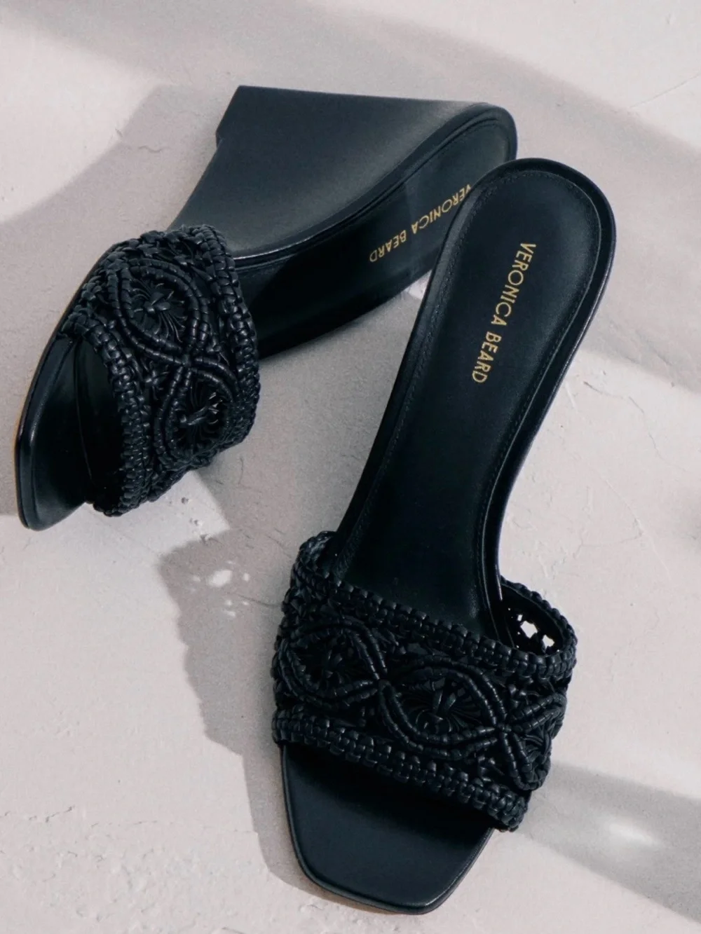 Veronica Beard Ellen Macrame Wedge Sandal size 8.5